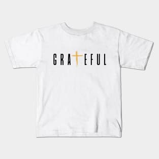 Religious Christian Jesus Faith Grateful Cross Simple Kids T-Shirt